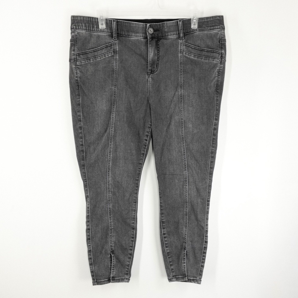 Torrid Bombshell Skinny Jeans Women's 22S Black Wash Soft Split Hem High‎ Rise